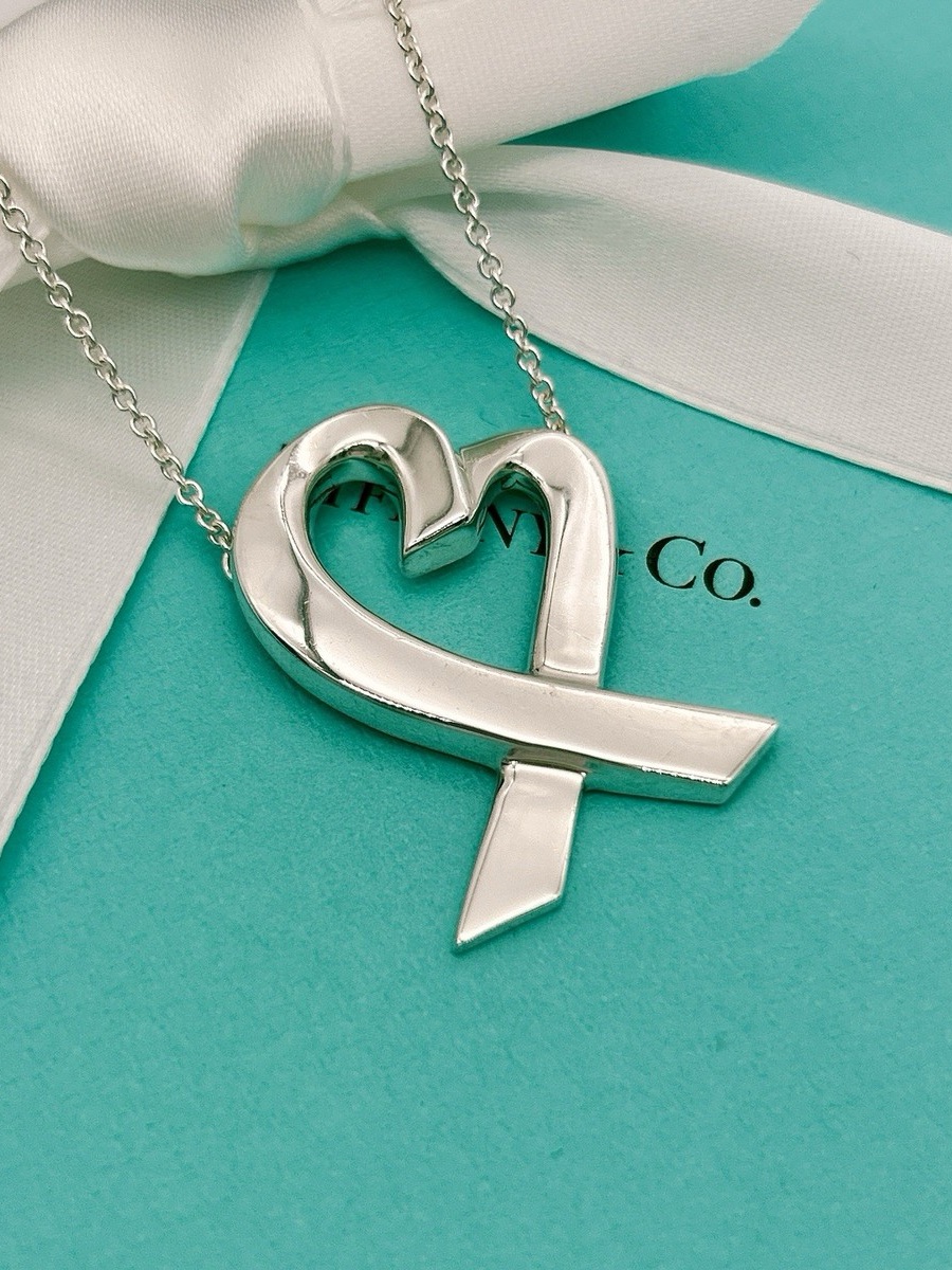 Tiffany & Co. Paloma Picasso Loving Heart Large Necklace 39cm Silver 925